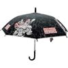 eplusm AVENGERS VENDETTA - Ombrello a cupola manuale, 8 pannelli, aste metalliche, comodo e versatile, qualità e resistenza, 43 cm, materiale poliestere, Nero, M, Casual