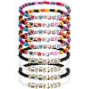 JewelryWe WWJD - Set di 10 braccialetti con perline elastiche, con scritta in lingua inglese What would Jesus Do, per donne e ragazze