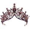 MZSX Corona Tiara, Sposa Principessa Donna Bambina, corona con strass, Bridal Birthday Party, accessori per capelli da donna, Bridal Birthday Party, Dresses Pageants Princess Decorazione. Oro rosa