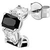 Brosway Orecchino Singolo Donna a Cerchio in Argento | Orecchini A Cerchio Con Mystery Black | Collezione FANCY - FMB09