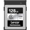 Lexar Scheda CFExpress professionale serie SILVER da 128 GB, scheda CFe di tipo B fino a 1750 MB/s in lettura, scheda CF adotta PCIe Gen3x2, scheda di memoria CF compatibile con DSLR, retromarcia con