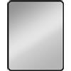 HOMCOM Specchio da parete rettangolare, moderno con cornice in metallo, 50 x 40 cm, Nero | Aosom Italy