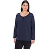 Ulla Popken Wende-Schirmmütze, Camicia Donna, Blu (Dunkelblau 70), 52 (Taglia Produttore: 46+)