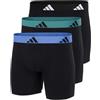 Adidas Boxer Brief (3pk) - Active Flex Cotton Boxer Corti Uomo (Pacco da 3)