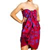 PANASIAM Pareo - Pareo Coprente XL - Sarong Mare - Telo Mare - Toni Rossi | Unisex, gonna pareo, leggero abito da spiaggia o copricostume, viscosa, tinto a mano, pareo XL, telo fianchi, batik di Bali