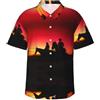 BLWSLC Camicia casual da uomo a maniche corte con stampa Texas Cowboy, perfetta per feste in spiaggia