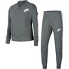 Nike Tuta Tracksuit Tricot Cool Grey White da Bambina