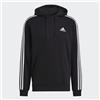 Adidas Felpa Essential Fleece 3 Nera da Uomo