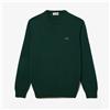 Lacoste Pullover da Uomo con Collo Rotondo Organico Verde-YZP da Uomo