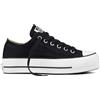 Converse Chuck Taylor All Star Platform Canvas Low Top Nere