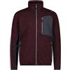 CMP Maglia in Knit Tech jacquard Burgundy/Nero da Uomo