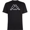 Kappa T-Shirt Logo Cromen Black da Uomo