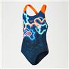 Speedo Costume Placement Digital Splashback Blu Navy/Arancione da Bambina