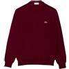 Lacoste Pullover girocollo in lana Bordeaux-476 da Uomo