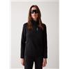 Colmar Felpa da Sci in Pile Mezza Zip Nera da Donna