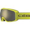 Cebé Maschera Sci Artic Lime Black Dots, lente Dark Smoke Flash Gold da Bambino