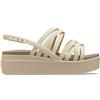 Crocs Brooklyn Strappy Low Wedge Bianco Osso da Donna