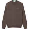 Lacoste Pullover da Uomo in lana Merino con Collo Rotondo Fango-ZBC da Uomo