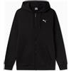 Puma Felpa con cappuccio full zip Ess+ Nera da Uomo