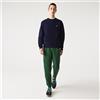 Lacoste Felpa da Uomo in Cotone Spazzolato Biologico Blu