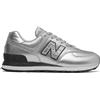 New Balance 574 in Pelle Silver
