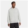 Nike Sportswear Club Men's Pullover Hoodie Dk Grey Heather/Matte Silver/White