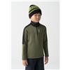 Colmar Pile da Sci Mezza Zip Bicolor Bambino Verde Woodland/Nero