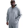 Nike Felpa con cappuccio fullzip Dk Grey Heather/White da Uomo