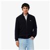 Lacoste Maglione con Zip in Lana Cardata Blu Navy-166 da Uomo