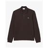 Lacoste Polo Manica Lunga 1312 Marrone-SKB da Uomo