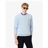 Lacoste Pullover da Uomo con Collo Rotondo Organico Blu Chiaro-T01 da Uomo