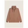 Freddy Felpa con zip e collo alto in velluto Marrone da Donna