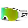 Briko Maschera Veny White, lente Sun Green Cat.2