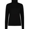 CMP Maglia a dolcevita in Light Tencel Merino Nero da Donna