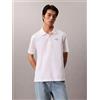 Calvin Klein Polo Casual Monologo Bright White da Uomo