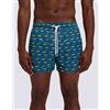 Sundek Short mare Levin stampa Fishaz Navy da Uomo