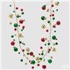 EDG Enzo De Gasperi Festone Natalizio Palle Mix 100 Elementi H180 cm Verde Rosso - Decorazione di Natale