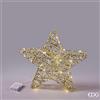 EDG Enzo De Gasperi Decoro Stella Natale Intreccio 40 MicroLed D 40 Cm L 6 Cm Gold
