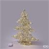 EDG Enzo De Gasperi Albero di Natale Led Intreccio 60 MicroLed H 60 Cm L 48 Cm L 11 Cm IP20 Gold