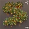 EDG Enzo De Gasperi Festone Natale Pino con Pigne 300 Led H 270 Cm Verde