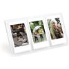Aisnyho Cornice 3 in 1 da tavolo trasparente da 7,6 cm con tre slot adatta per fotocamere Fujifilm Instax Mini, per foto Polaroid da 7,6 cm