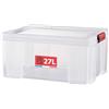 Sundis contenitore con coperchio CLIP 'N STORE, 27L, Trasparente con coperchio a scatto, impilabile, idoneo al contatto alimentare