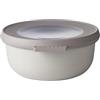 Mepal - Multi Bowl Cirqula Round - Contenitori Plastica con Coperchio - Adatto come contenitore ermetico per Frigo, microonde, Congelatore e piatti da portata - Ciotole Cucina - 350 ml - Nordic white