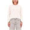 Marella Maglia Dida bianca con frange