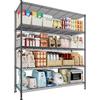 Forthcan Scaffale per garage a 5 ripiani, in metallo resistente | Scaffalatura in metallo, regolabile, industriale, per cucina, dispensa, magazzino