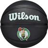 Wilson Mini Pallone da Basket NBA Team Tribute, Dotato di Canali di Precisione e Presa dinamica, Con Stabilità Dell'Aria Migliorata, Approvato NBA, Squadra: Boston Celtics, Colore: Nero, Taglia: 3