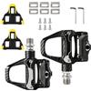Builrand Pedali per bicicletta antiscivolo compatibili con Shimano SPD SL bici da corsa SDP pedali senza clic con cuscinetti a sfera da 9/16 pollici per MTB Gravel SDS pedale a scatto senza clip pedali bici