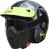 Premier Casco Moto Jet Premier Vintage In Fibra Mask Star Camo Fluo