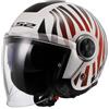 Ls2 Casco Moto Jet Ls2 OF620 CLASSY COOL Bianco Wineberry