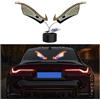 Lcxecnw Luci a LED per finestrino auto, luci diavolo occhio diavolo, luci dinamiche per auto, parabrezza e lunotto posteriore, presa USB con pulsante di controllo